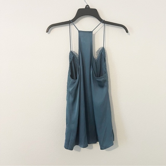 Cami NYC SILK RACERBACK CAMISOLE IN CALYPSO Blue Size Small S - Picture 7 of 7